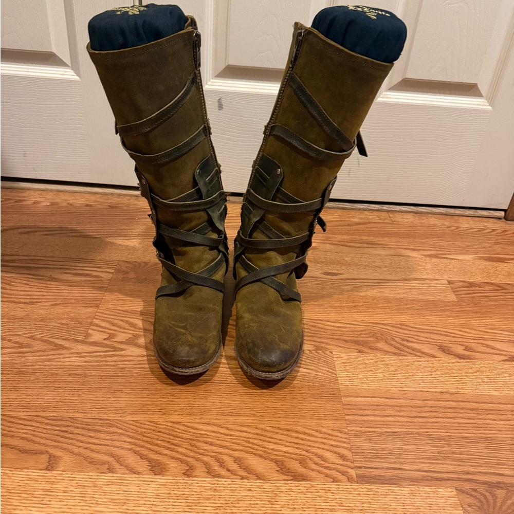 Freebird by Steven Olive Lace-Up Boots